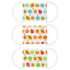 Skater MSKG0 Gauze Mask for Toddlers & Babies, Ages 2 - 4 Years, 3 Masks, Antibacterial, Design: Shimajiro, 3.5 x 2.6 inches (8.8 x 6.5 cm)