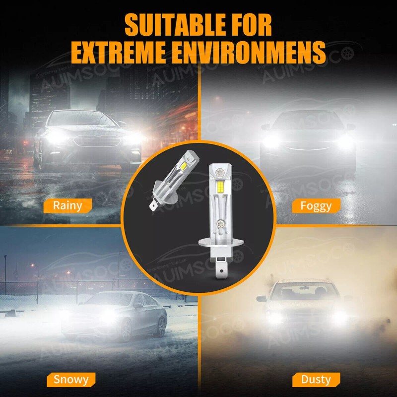 AUIMSOCO H1 LED Headlights Bulbs Kit High or Low Beam