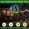 Solar House Numbers Garden Stake,YY Gardenia Address Signs for Houses,Metal