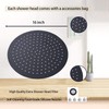 GGStudy Round 16 Inch Stainless Steel Shower Head Rain Style