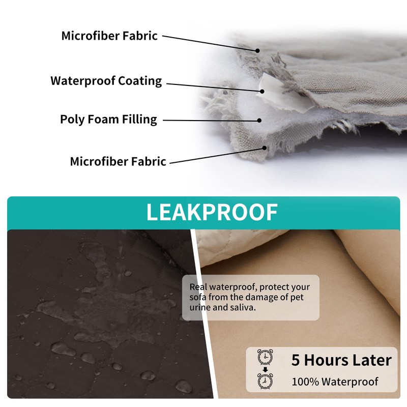Easy-Going Waterproof Recliner Sofa Cover, 1-Piece Reversible Couch Cover for