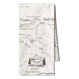 McGovern Outdoor Yosemite National Park Map Flour Sack Towel