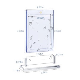Pack of 2 35PT Magnetic Card Holder Clear Stands, Magnetic Card Holder, Transparent Card Holder, UV Protection Card Sleeves, Protective Cases for Collecting Cards, Magic, Sports Cards, Baseball,