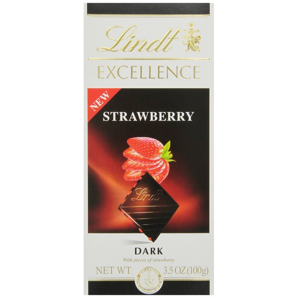 Lindt Chocolate Excellence Dark Strawberry Bar, 3.5 Ounce (Pack of 12)