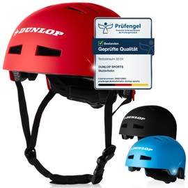 DUNLOP SPORTS Bicycle Helmet Children Teenagers Adults – Test Very Good – Lightweight Robust Urban Allrounder Helmet, 14-Way Ventilated, Quick Release, Car Head Adjustment (Red, L (58-61 cm)