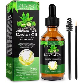 100% Pure Jamaican Black Castor Oil Pressed Hair Care Oil~US New