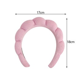 JIADEXIN Sponge Headband Sponge Towel Fabric Velvet Fabric for Hair Tie Make Up Make Up Face Washing Make Up Remover Shower Mask Spa 4 Colours One Pack 7.1in*6.6in*1.5in Ladies