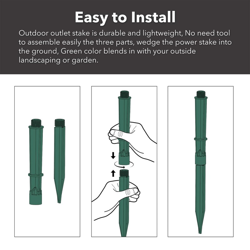 HBN Outdoor Smart Plug Waterproof with 6 Outlets,WiFi Power Stake