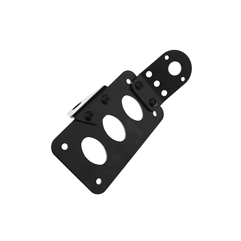 OTOTEC Moto Side Mount Tail Light License Plate Bracket Iron