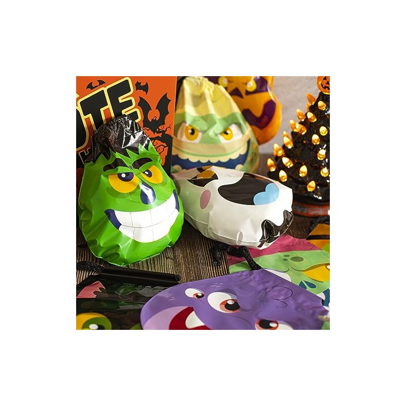 JOYIN - 60 bolsas de regalo con cordón de Halloween,