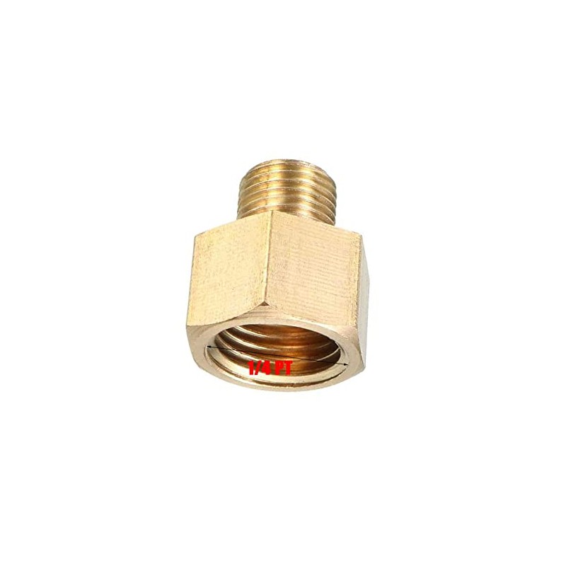 TOP-VIGOR 2Pcs Brass Threaded Pipe Fitting 1/8 PT Male x