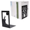 2pcs Metal Bookend Desktop Bookshelf Storage Book Documents Divider Craft