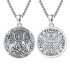 JFASHOP 925 Sterling Silver Saint Raphael Medal Protection Amulet Necklace