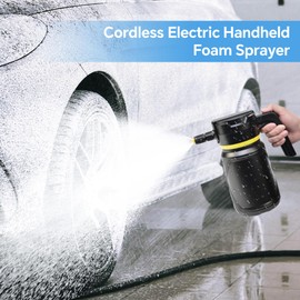 Sylvonette Electric Foam Sprayer with USB Charge, 2L Car Wash Spray Pump Sprayer for Home, Watering Garden Plants and Car Beauty and Cleaning