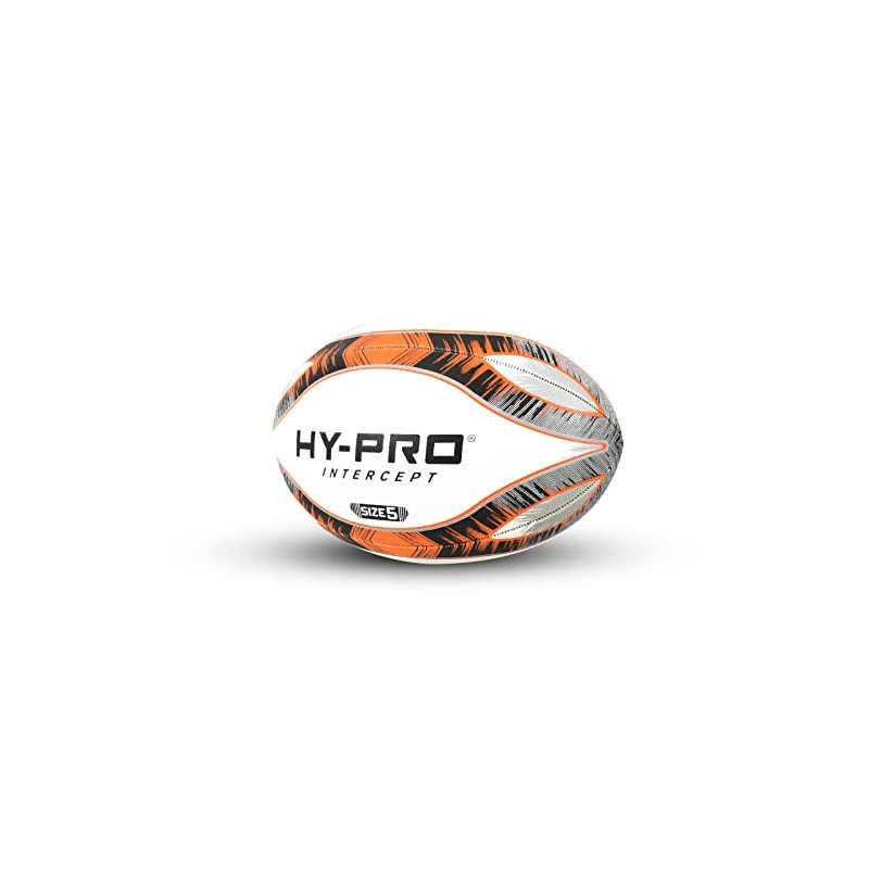 Hy-Pro INTERCEPT International Rugby Ball - Orange Size 5