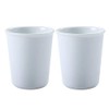 Gaolinci 2 Pcs Simple White Ceramic Mouthwash Cups, Bathroom Brushing