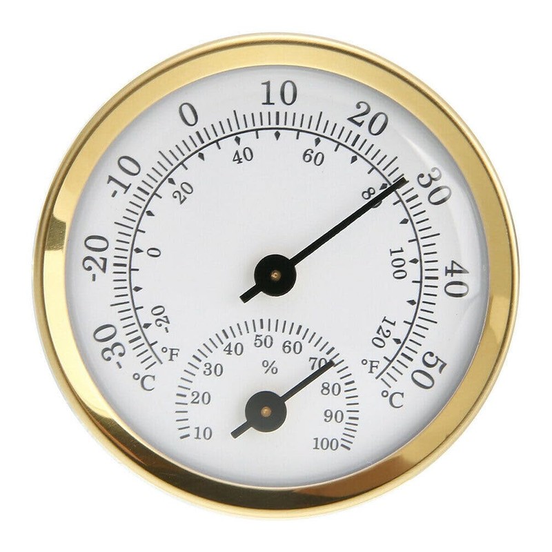 TEAMWILL Mini Analog Thermometer Hygrometer Humidity Meter Room Indoor Temperature,