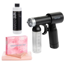 Naked Sun ION Tan Spray Tan Machine Cordless Rechargeable with Naked Sun Honey Glow Rapid Tanning Solution and DreamAway Sleep Sack