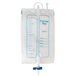2000ML Non Tube Large Capacity Drainage Bag, Suitable for Various Urine Collectors 10PCS