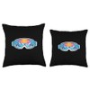 Ski Goggles Art Nature Mountains Minimalist Skiing Throw Pillow
