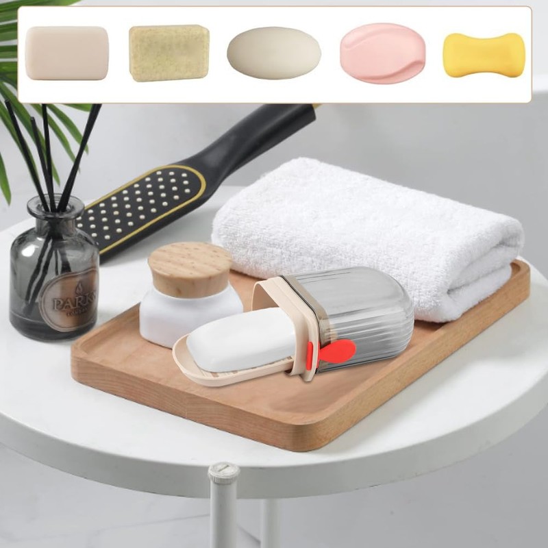 Travel Soap Case, Leakproof Soap Container with Lid, Bar Soaps