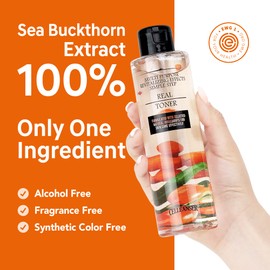 CELLEANSER Real Toner 100% One Ingredient Extract Water for Facial Skin Care 6.76 oz - Made in Korea | Skin Relief, Soothing, Sensitive Type (Sea Buckthorn)