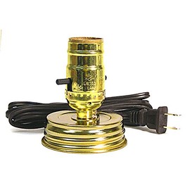 Creative Hobbies® Mason Jar Lamp Making Kit is Pre-Wired and Easy to Use! Gold Color Lid & Socket