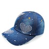 Topstyle Jeans Cap in Vintage Style with Star and Rhinestones,
