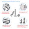 M8 Screw Nut Set, Stainless Steel Hex Screws Assortment with