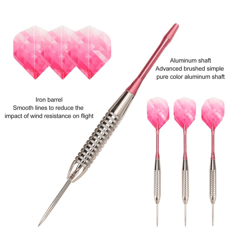 Steel Tip Darts Set Professional Darts Deep Groove Barrel Aluminum