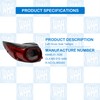 Wahparts LED Driver Left Side Tail Light Assembly Outer Compatible