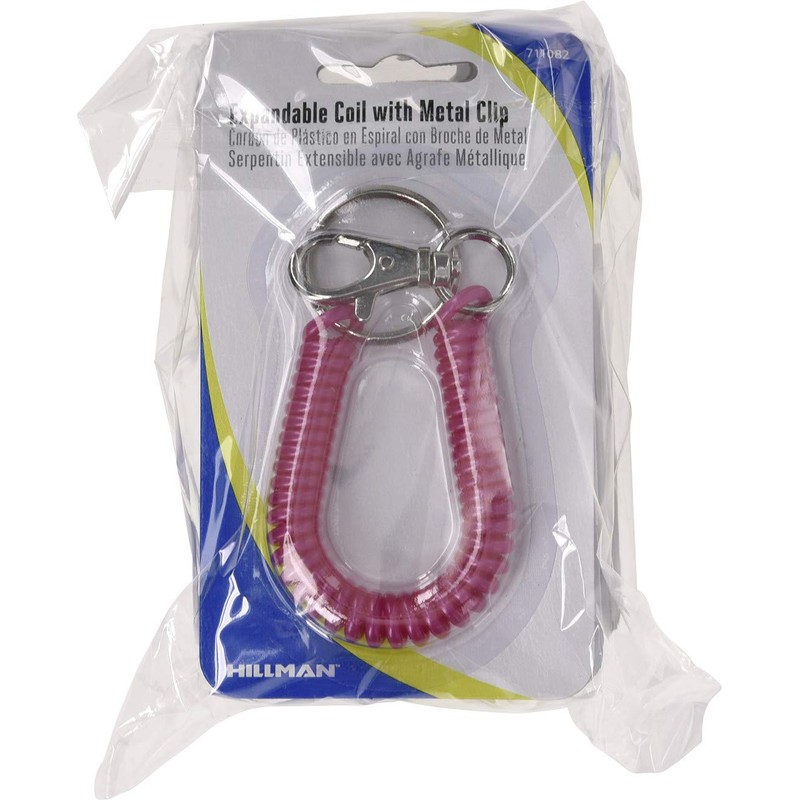Hillman Expandable Coil with Metal Clip, 5 Pack
