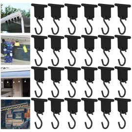saijer 24 Hooks for Piping Rail, RV Awning Hooks, Camping Awning Hooks, Motorhome Awning Hooks, Awning Hangers, Hooks, Accessories, Piping Strips, S Hook Set for Caravan, Camping Tent