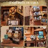 Fsolis DIY Book Nook Kit - Wooden Dollhouse Construction Kit,