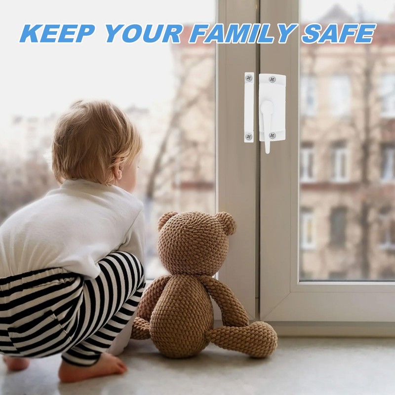 WOPPLXY 6 Pack Window Sash Locks, Sliding Window Sash Locks