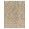 LUXE WEAVERS Modern Geometric Wave Beige 2x3 Area Rug