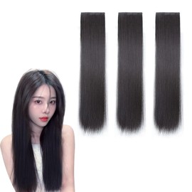 KQHOMEI Back Wig 3-Piece Set, Clip-on, Straight, Long, 50cm/60cm, One-Touch, Heat Resistant, Natural, Synthetic Hair, Fashion, Volume Up, Partial Wig, Hair Filler, Hair Arrangement, Lolita, Cosplay