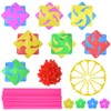 50pcs Plastic Rainbow Pinwheel,Windmill Party Pinwheels DIY Pinwheels Set for