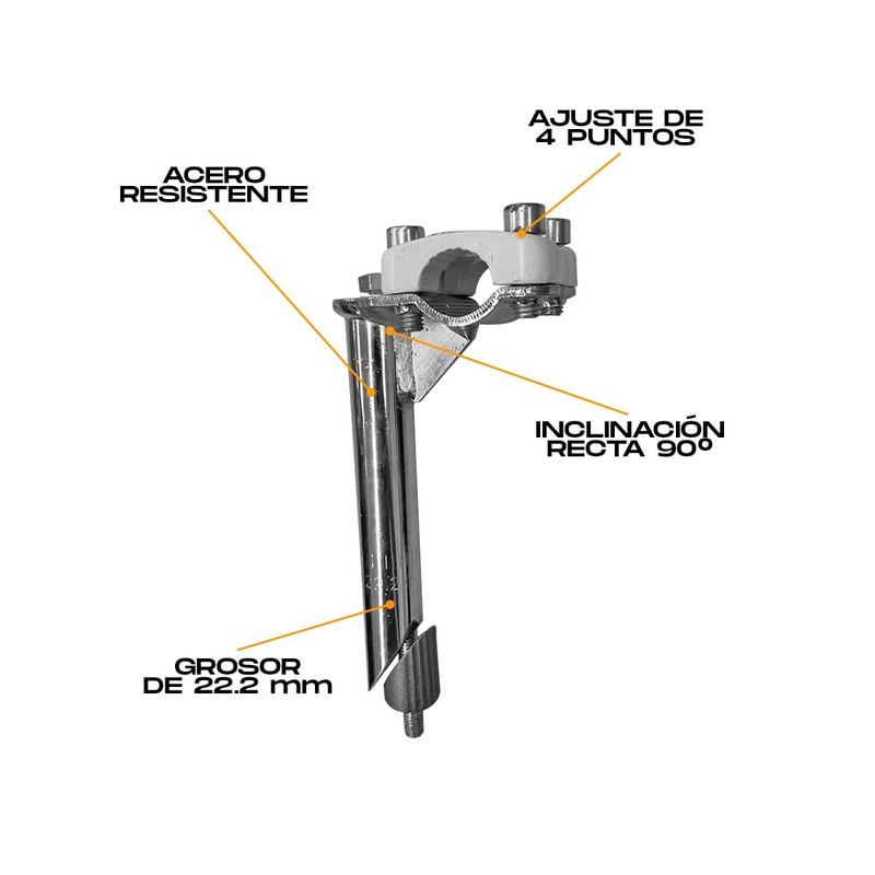 Poste De Manubrio para Bicicleta BMX Cross 22.2mm