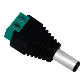 Slim Company Conector Dc Macho 2.1mm X 5.5mm Power Jack Adaptador Cctv Color Negro