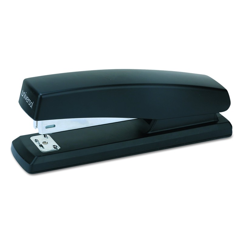 Universal Economy Full Strip Stapler, 12-Sheet Capacity, Black (43118)