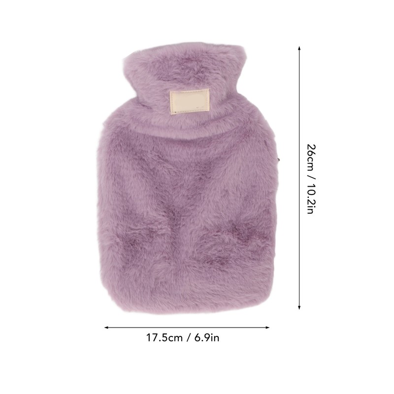 PVC Hot Water Bag with Soft Plush Cover Leakproof Winter