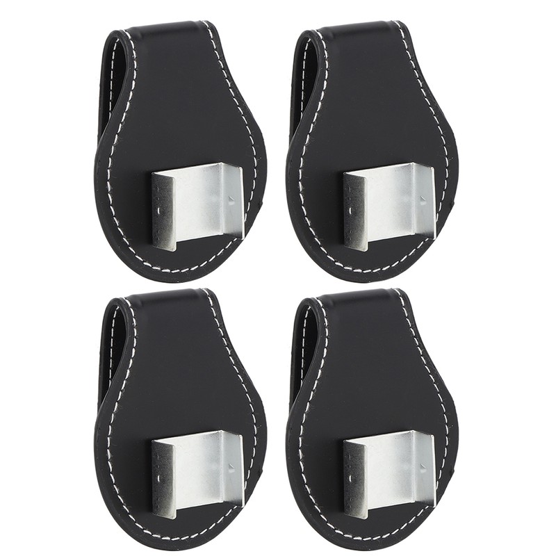 4PCS PU Leather Portable Compact Accurate Size Billiard Chalk Clip