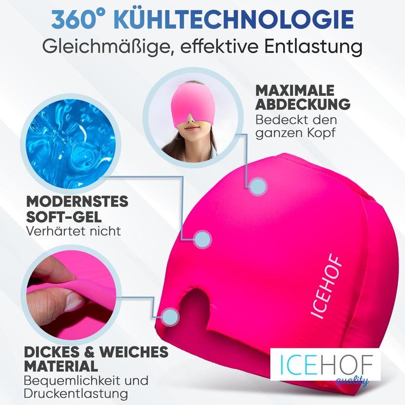 ICEHOF Migraine Mask - Relieve Headaches Migraine Attacks Migraine Cooling