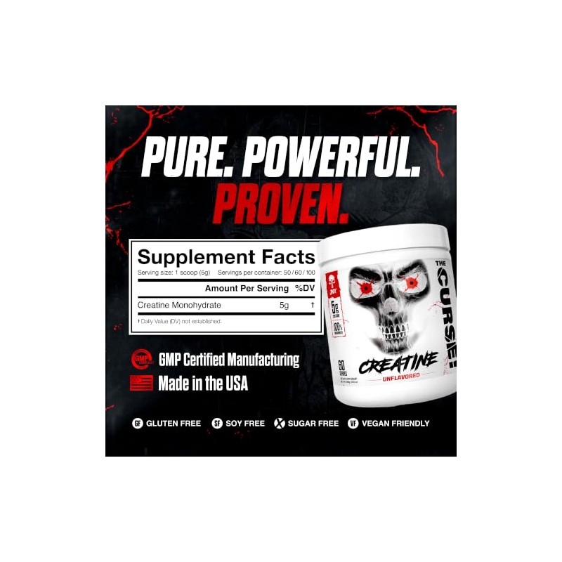 JNX SPORTS The Curse Creatine Monohydrate Peach Mango 50 Servings