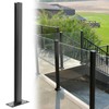 VoTwoofv Glass Railing End Post 35.8",304 Stainless Steel Glass Balustrade