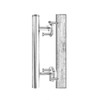 T-Bar Door Handle, Tiberham Sliding Door Handle, Stainless Steel Pull