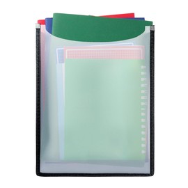 D.RECT Notebook Box A4 School Bag, Open Top, Children's School Notebook Box Made of Plastic for Loose Leaf Binders, Books, School Notebooks, Pads and Documents, Sturdy Folder for Backpack, Transparent