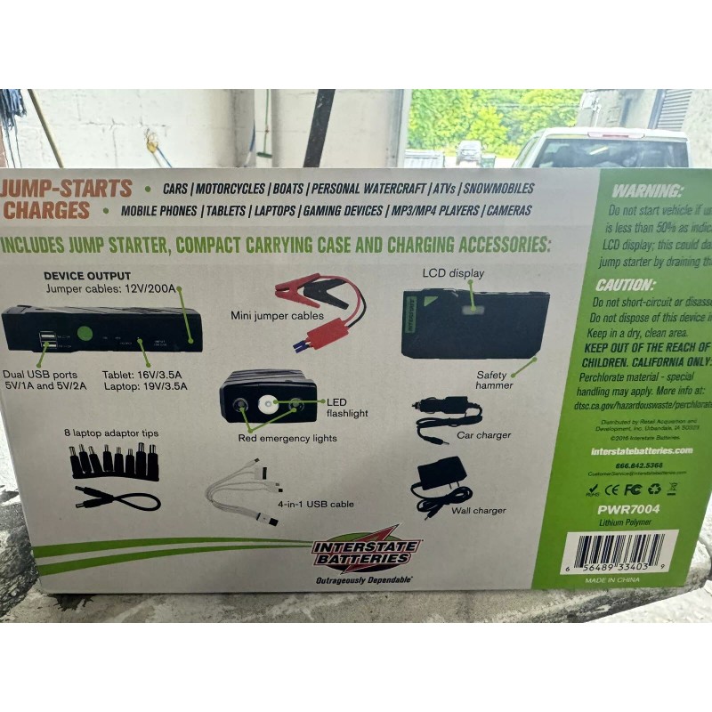 Interstate Batteries Charge & GO Jump Starter + Charger