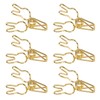 100pcs Binder Clips Cute Cartoon Rabbit Shape Metal Hollowed Long